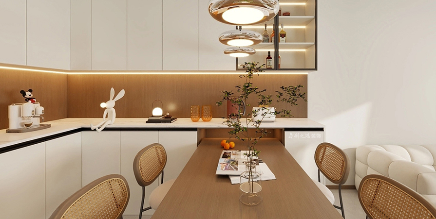 旭輝燕南園82㎡奶油風格兩居室原創(chuàng)案例