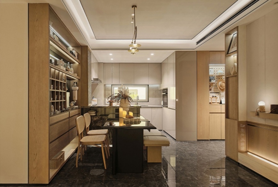 金地·青云玖璋143㎡原木風(fēng)格三居室裝修案例