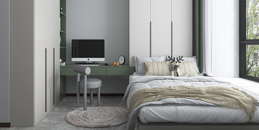 鯤棲府125㎡新中式風(fēng)格三居室裝修案例