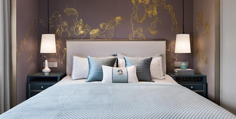 鵬飛南開學(xué)苑127㎡新中式風(fēng)格三居室裝修案例