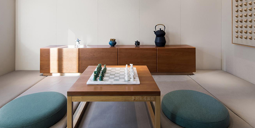 鵬飛南開學(xué)苑127㎡新中式風(fēng)格三居室裝修案例