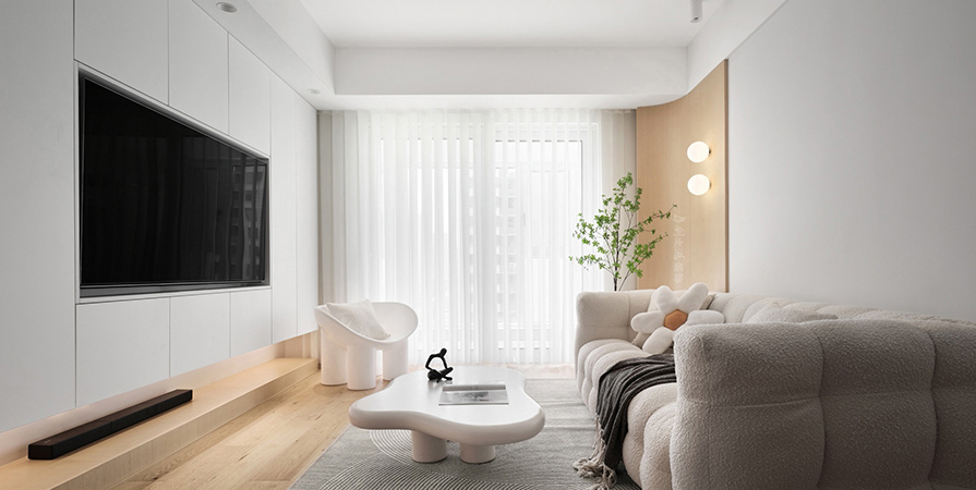 鵬飛·南開學(xué)苑78㎡原木風(fēng)格兩居室裝修案例