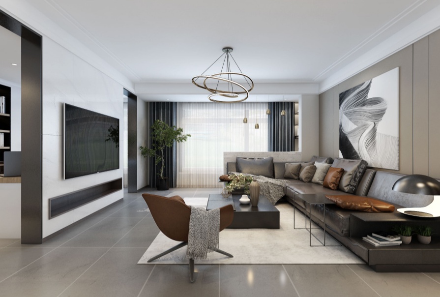 龍湖紫宸128㎡現(xiàn)代風(fēng)格三居室原創(chuàng)案例