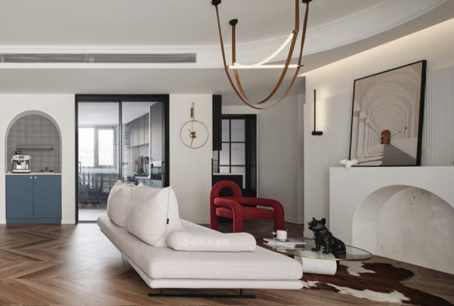 中交·城東春曉100㎡法式風(fēng)格三居室裝修案例