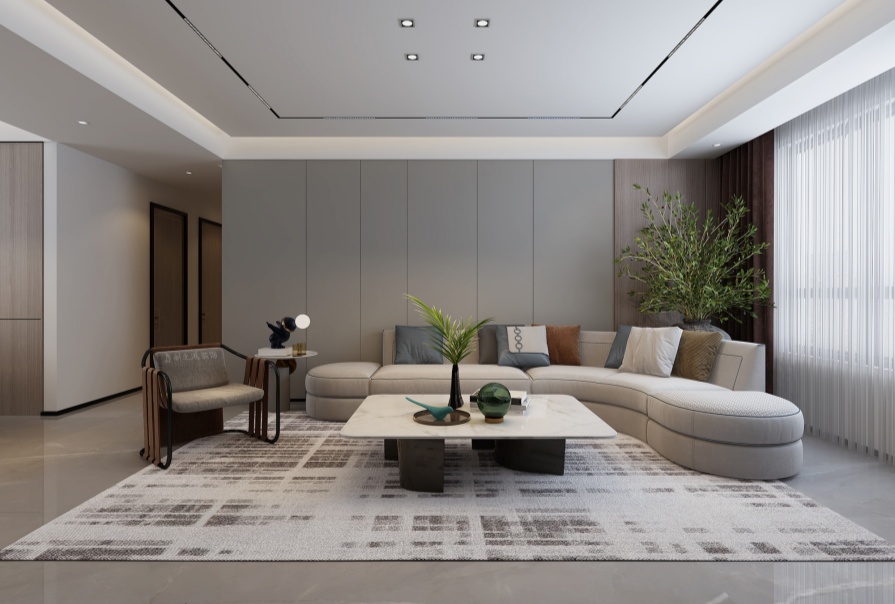 合居園143㎡現(xiàn)代風(fēng)格三居室裝修案例