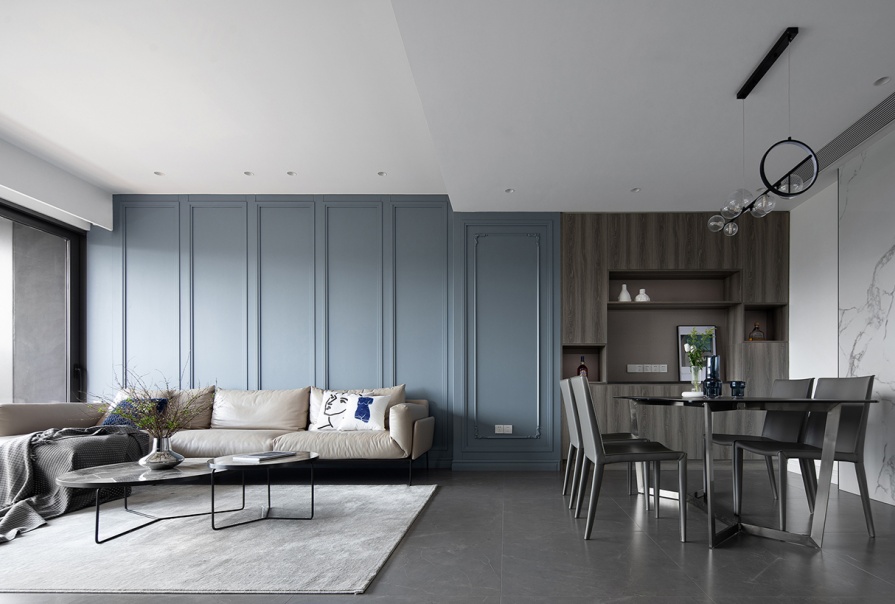 時代奧城91㎡現代風格一居室裝修案例