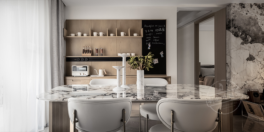 金地時光印110㎡輕奢風(fēng)格三居室裝修案例