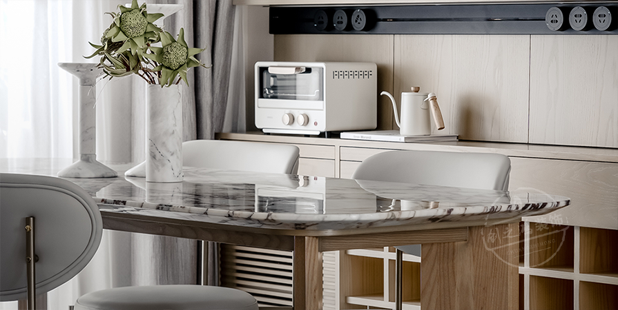 金地時光印110㎡輕奢風(fēng)格三居室裝修案例