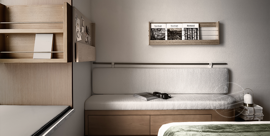 金地時光印110㎡輕奢風(fēng)格三居室裝修案例