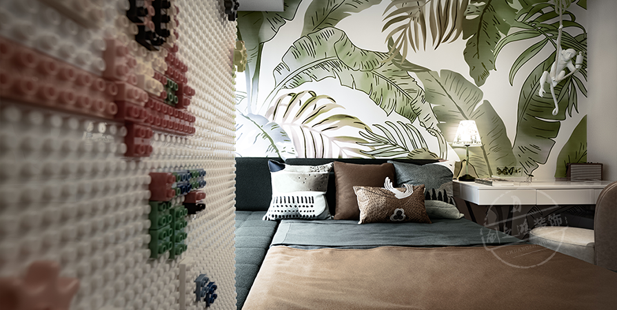 金地時光印110㎡輕奢風(fēng)格三居室裝修案例