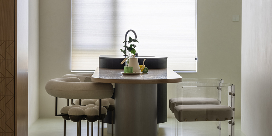 天拖秋澤園135㎡奶油風(fēng)格三居室裝修案例