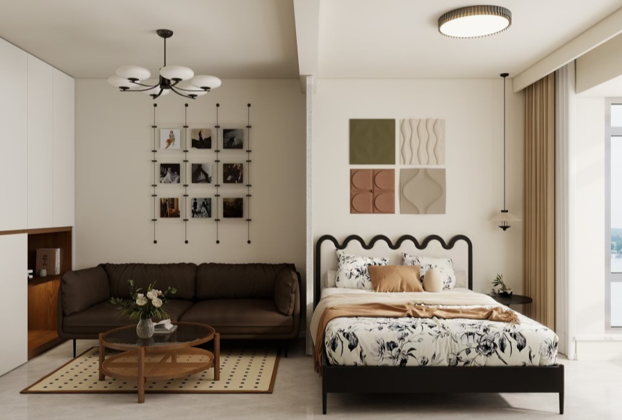 英俊名邸58㎡現(xiàn)代風格一居室原創(chuàng)案例