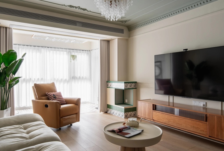 中車·中環(huán)學(xué)府110㎡法式風(fēng)格三居室裝修案例