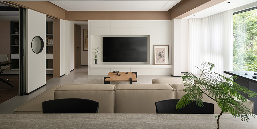 格調(diào)松蕉128㎡中古風(fēng)格三居室裝修案例