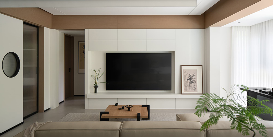 格調(diào)松蕉128㎡中古風(fēng)格三居室裝修案例