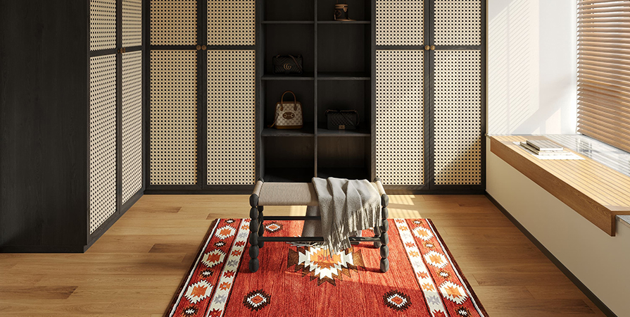 中建理想城117㎡中古風(fēng)格三居室裝修案例