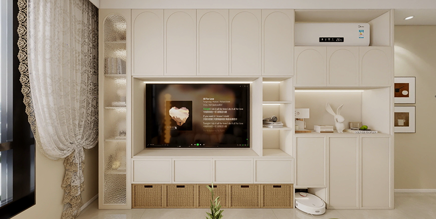 中車·中環(huán)學(xué)府87㎡奶油風(fēng)格三居室原創(chuàng)案例