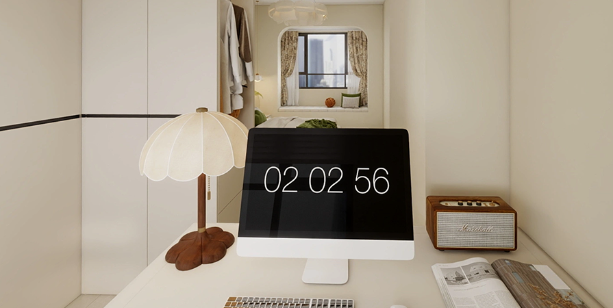 中車·中環(huán)學(xué)府87㎡奶油風(fēng)格三居室原創(chuàng)案例