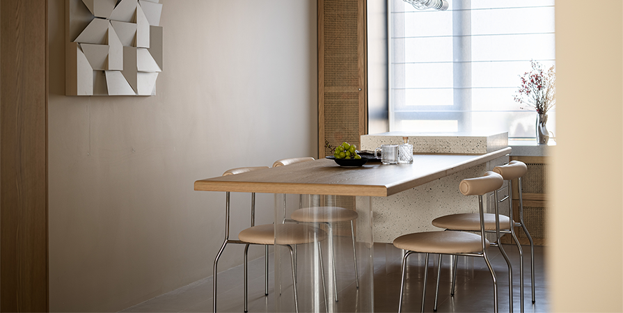 梅江和悅143㎡奶油風(fēng)格三居室裝修案例