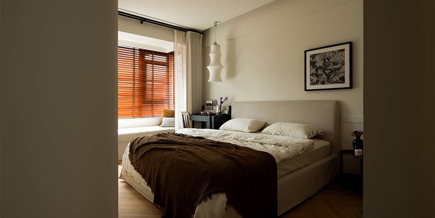 中建理想城127㎡中古風(fēng)格三居室裝修案例