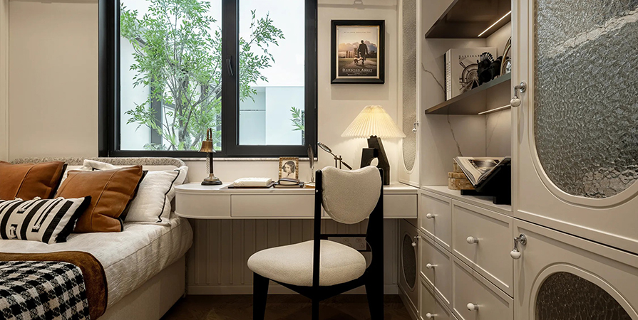 中交春風(fēng)景里97㎡法式風(fēng)格三居室裝修案例