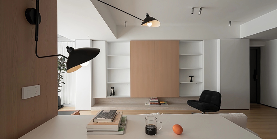 綠城·曉月晴川132㎡原木風(fēng)格三居室裝修案例