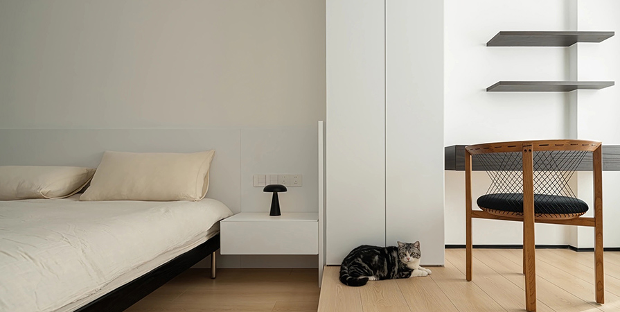 綠城·曉月晴川132㎡原木風(fēng)格三居室裝修案例