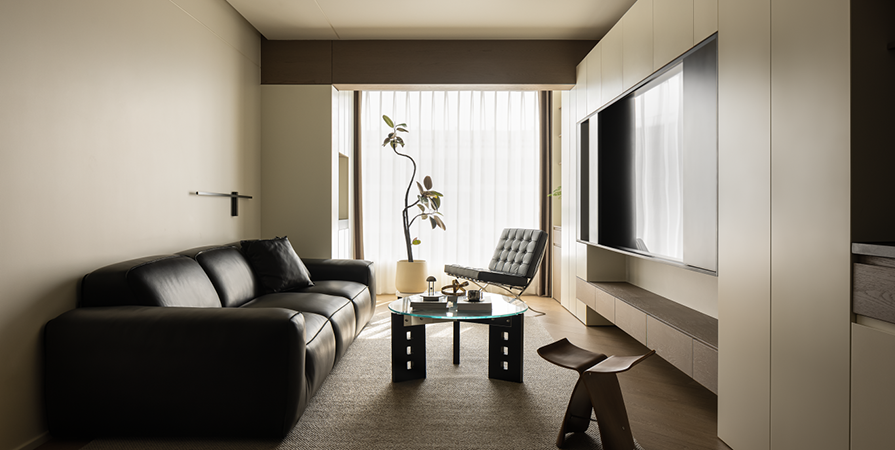 中車·中環(huán)學府110㎡簡約風格三居室裝修案例