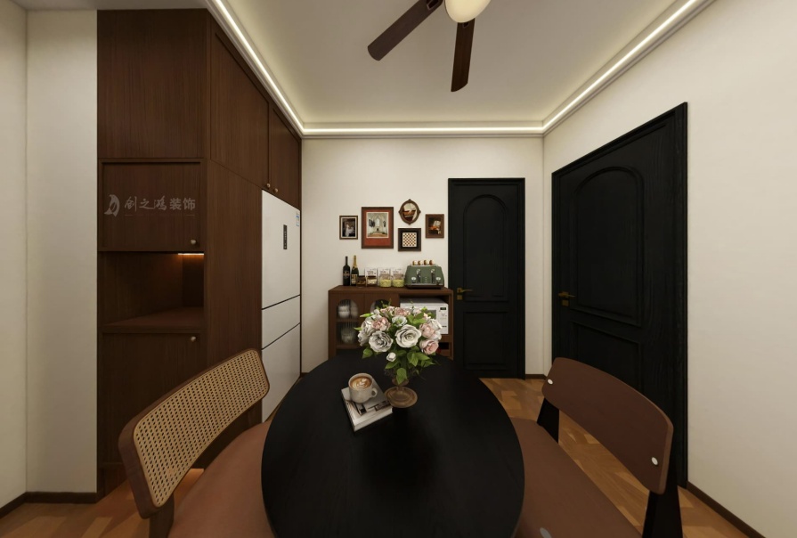 和悅家園68㎡中古風(fēng)格兩居室原創(chuàng)案例