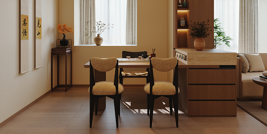 新文化花園116㎡宋氏美學(xué)風(fēng)格三居室原創(chuàng)案例